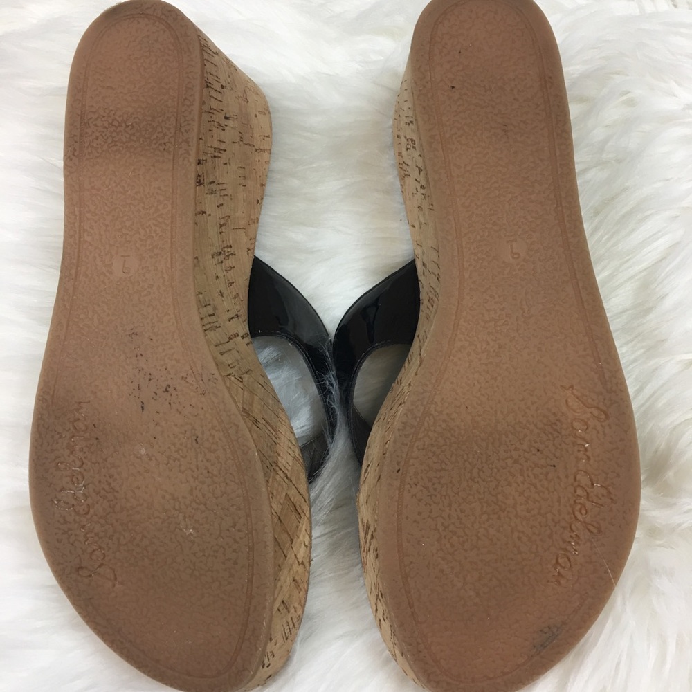 Sam Edelman Romy cork wedge thong sandals size 9 - Picture 5 of 8